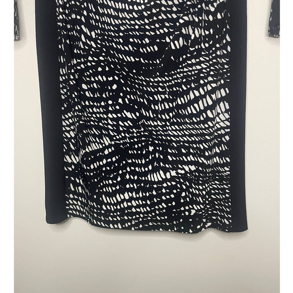 Lauren Ralph Lauren Womens Classic Colorblock Long Sleeve Dress Ruching - Picture 5 of 10